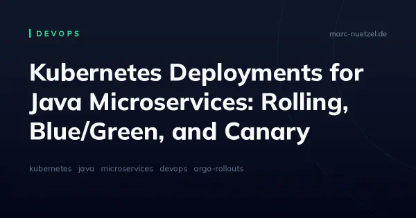 Kubernetes Deployments for Java Microservices: Rolling, Blue/Green, and Canary
